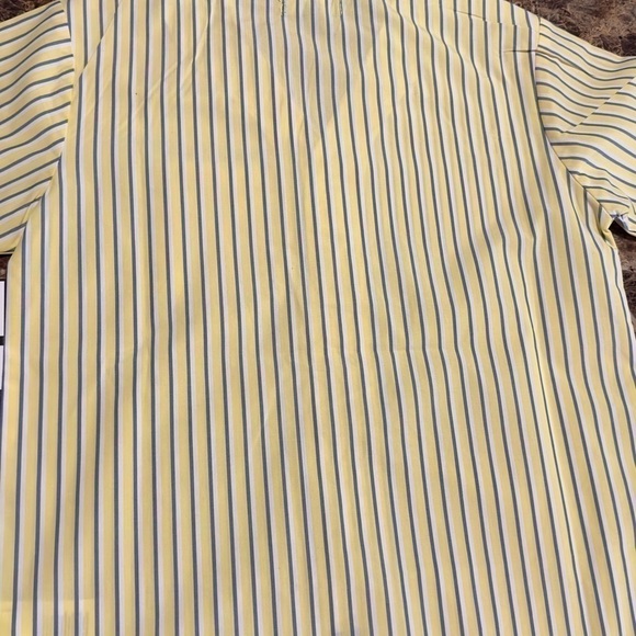 DKNY Boys Yellow Stripe Print Shirt Size 8 NWT - Picture 4 of 4